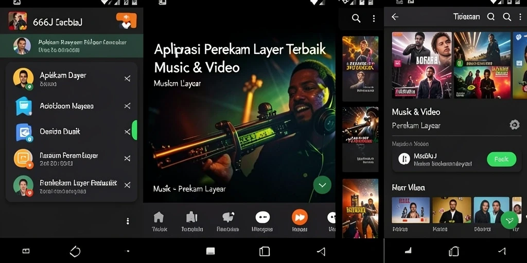 Antarmuka aplikasi 666J yang sederhana dan fungsional.