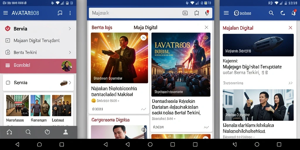 Tampilan antarmuka AVATAR808 yang modern dan interaktif.