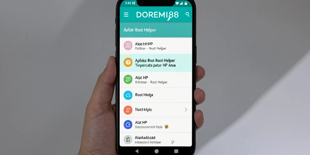 Tampilan antarmuka DOREMI88 yang sederhana dan intuitif untuk pengguna Root Helper.