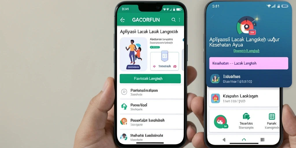 Antarmuka GACORFUN menampilkan fungsi pelacakan langkah yang jelas dan intuitif.