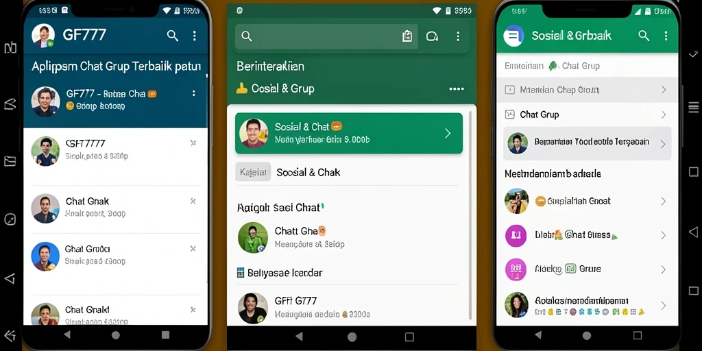 Tampilan antarmuka GF777 yang modern dan fungsional untuk Chat Grup.