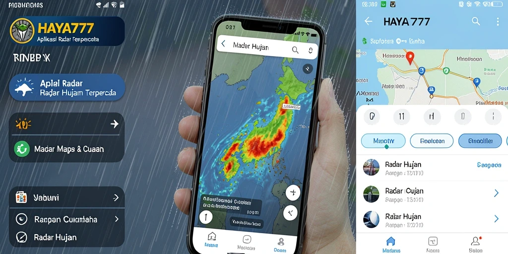 Antarmuka HAYA777 menampilkan radar hujan secara real-time.