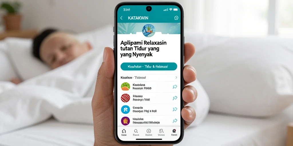 Tampilan antarmuka utama KATAKWIN yang user-friendly dan menenangkan.