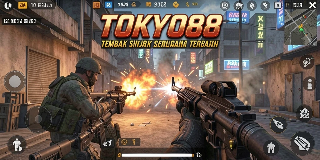 Tampilan menarik antarmuka game Tembak Senjata TOKYO88.