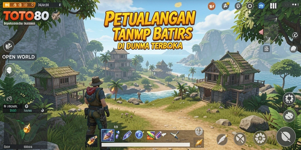 Antarmuka <strong>TOTO80</strong> menampilkan dunia terbuka yang kaya dan menarik.